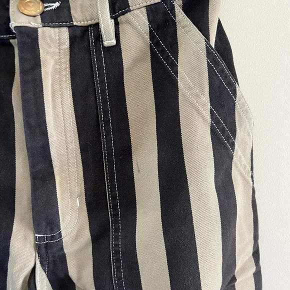 Big Bud Press Work Pants - Striped Black and Tan/Khaki/Greenish - Picture 5 of 10